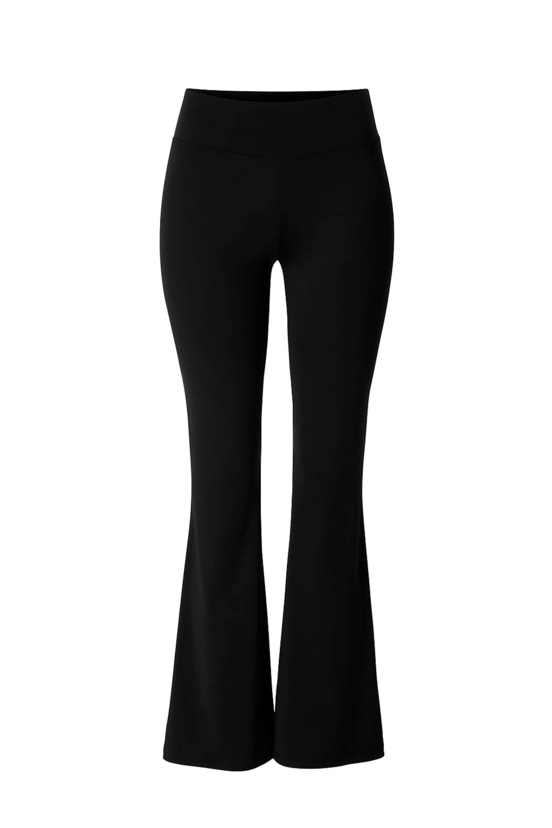 Alexa Dash Regular Trousers in Black: front