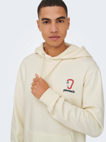 Only & Sons Sweatshirt 'ONSCERES KENNY' in Wit