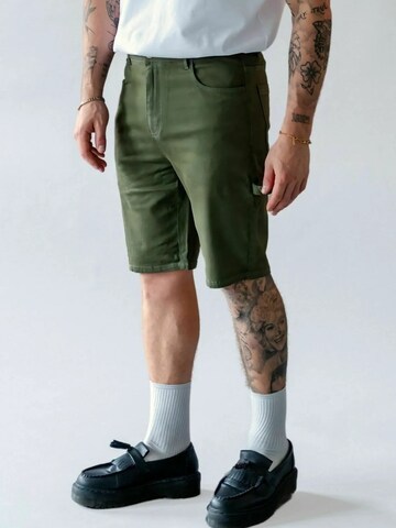 Denim Project Regular Broek ' DPFlap ' in Groen: voorkant