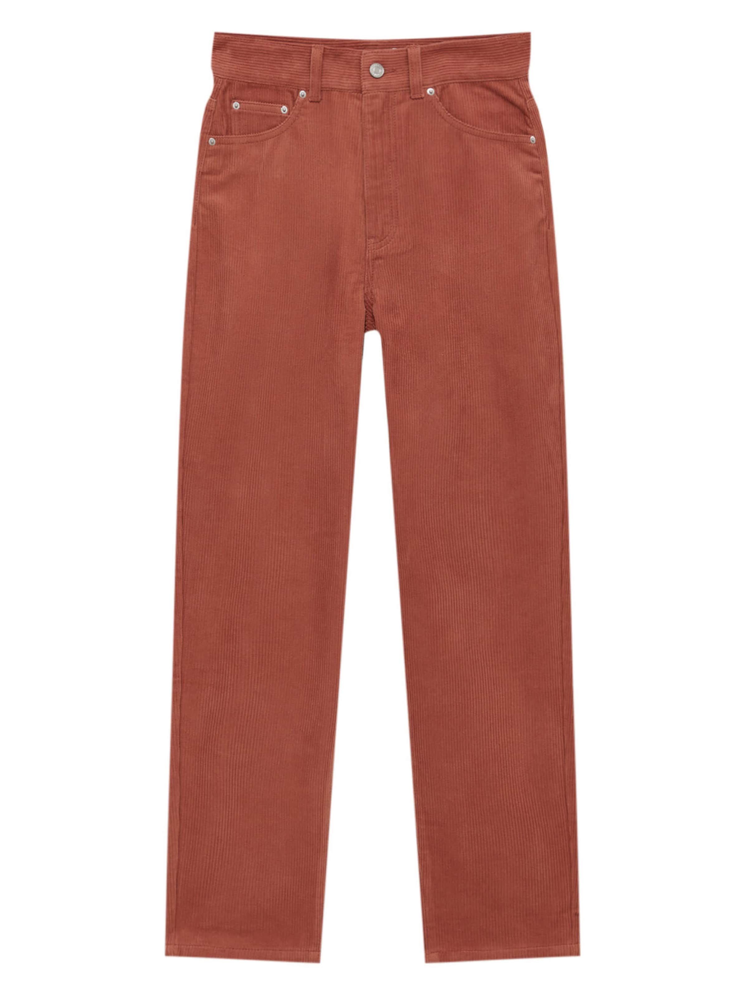 Pull&Bear Regular Broek in Rood: voorkant