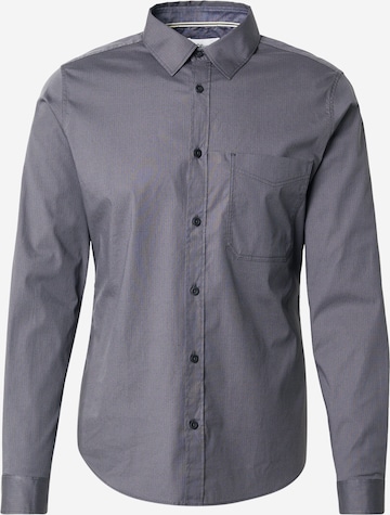 s.OliverSlim Fit Košulja - siva boja: prednji dio