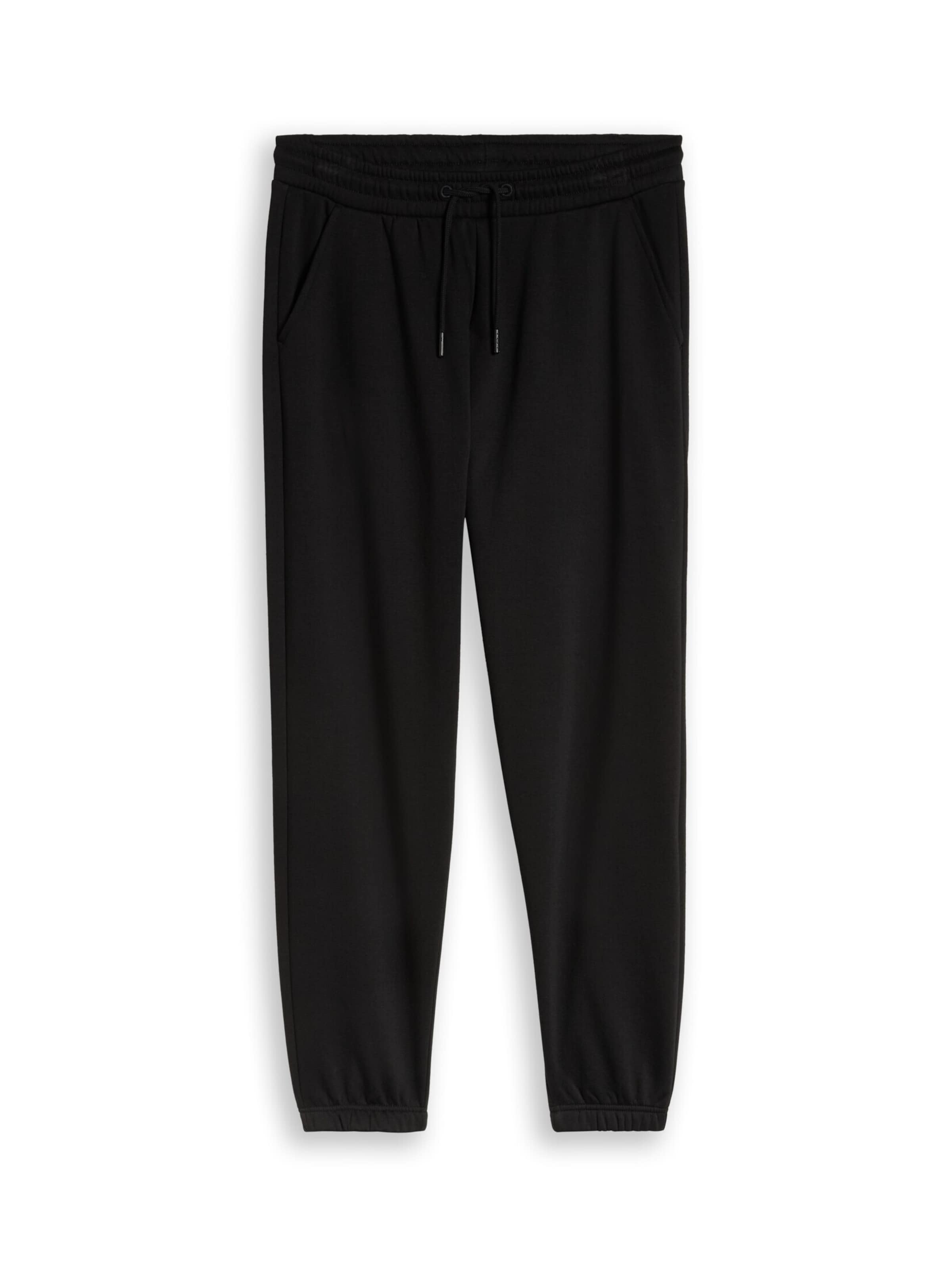 TOM TAILOR DENIM Trousers in Black: front