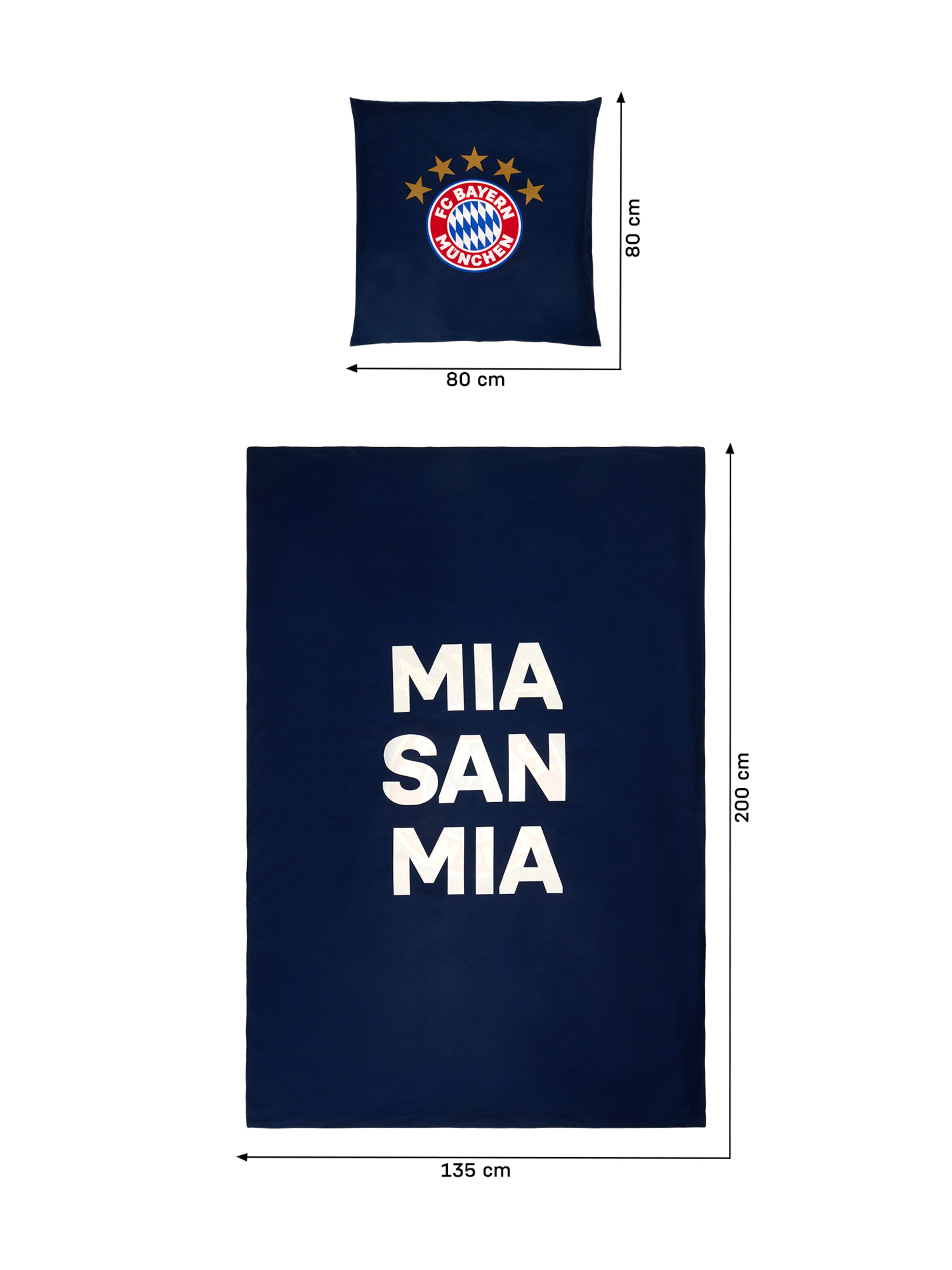 FC BAYERN MÜNCHEN Bettwäsche in Blau