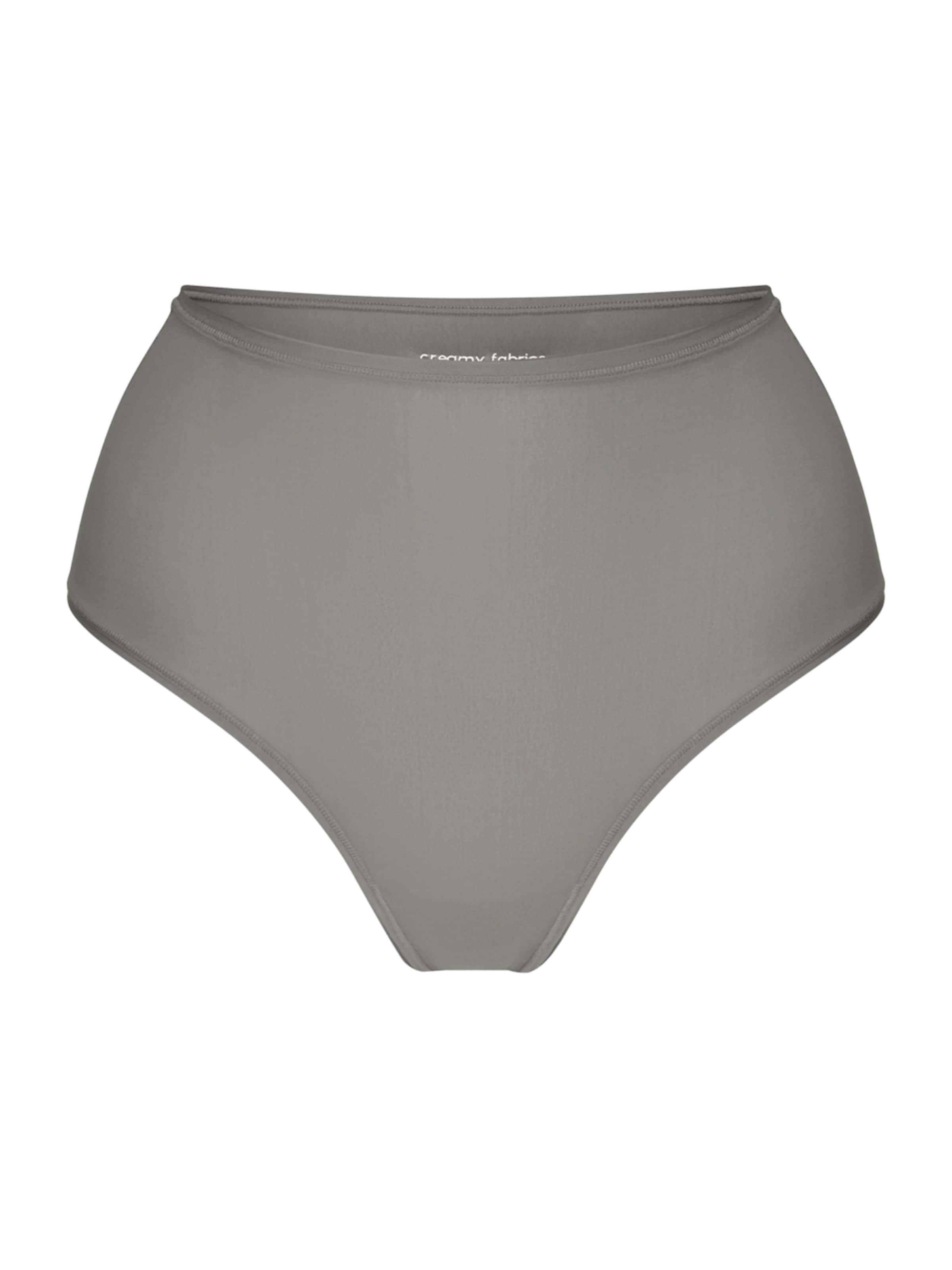 cfab (formerly creamy fabrics) Panty 'Hight-Waist Tanga' in Grey: front