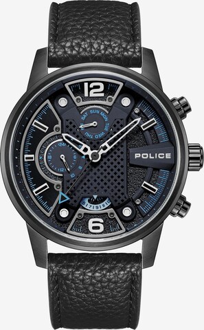 POLICE Analog Watch 'LANSHU' in Black: front