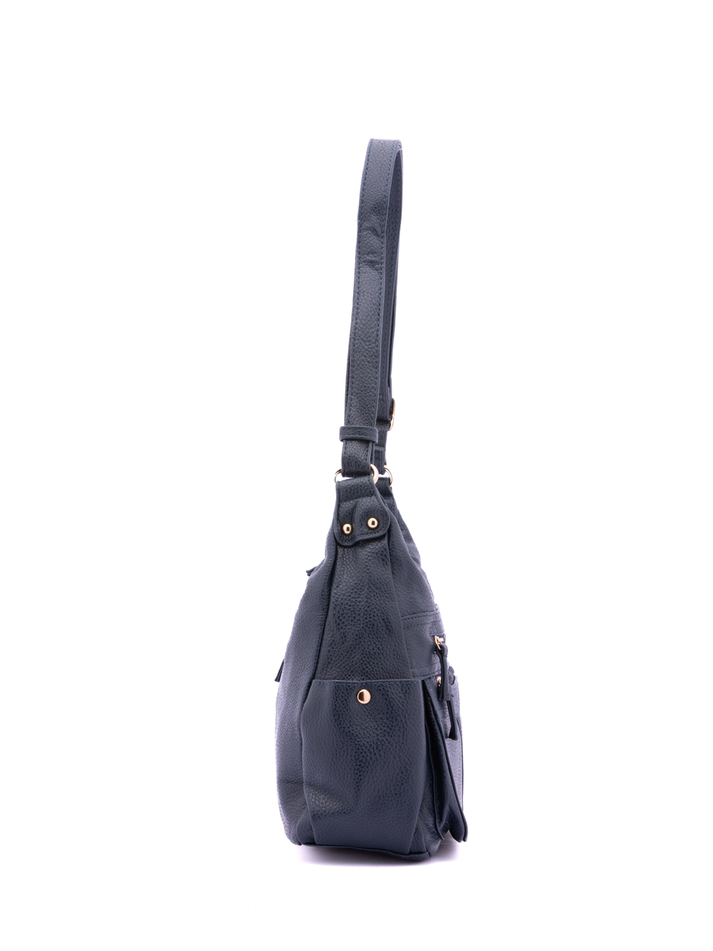 Borsa a spalla 'Borsa a Spalla Donna Ecopelle - Zip e Tasche Multiple' di B. Cavalli in blu