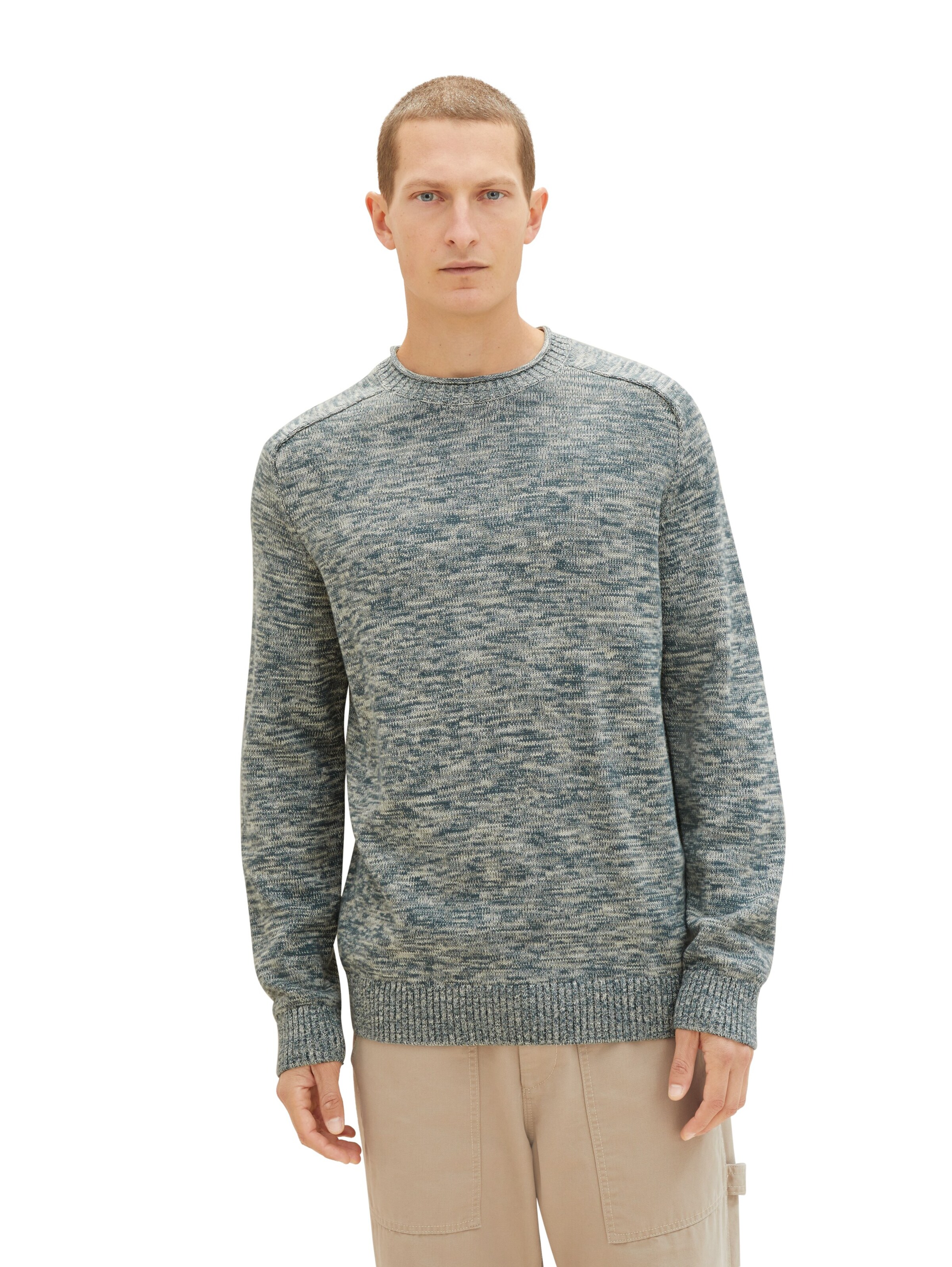 TOM TAILOR Sweater in Green: front
