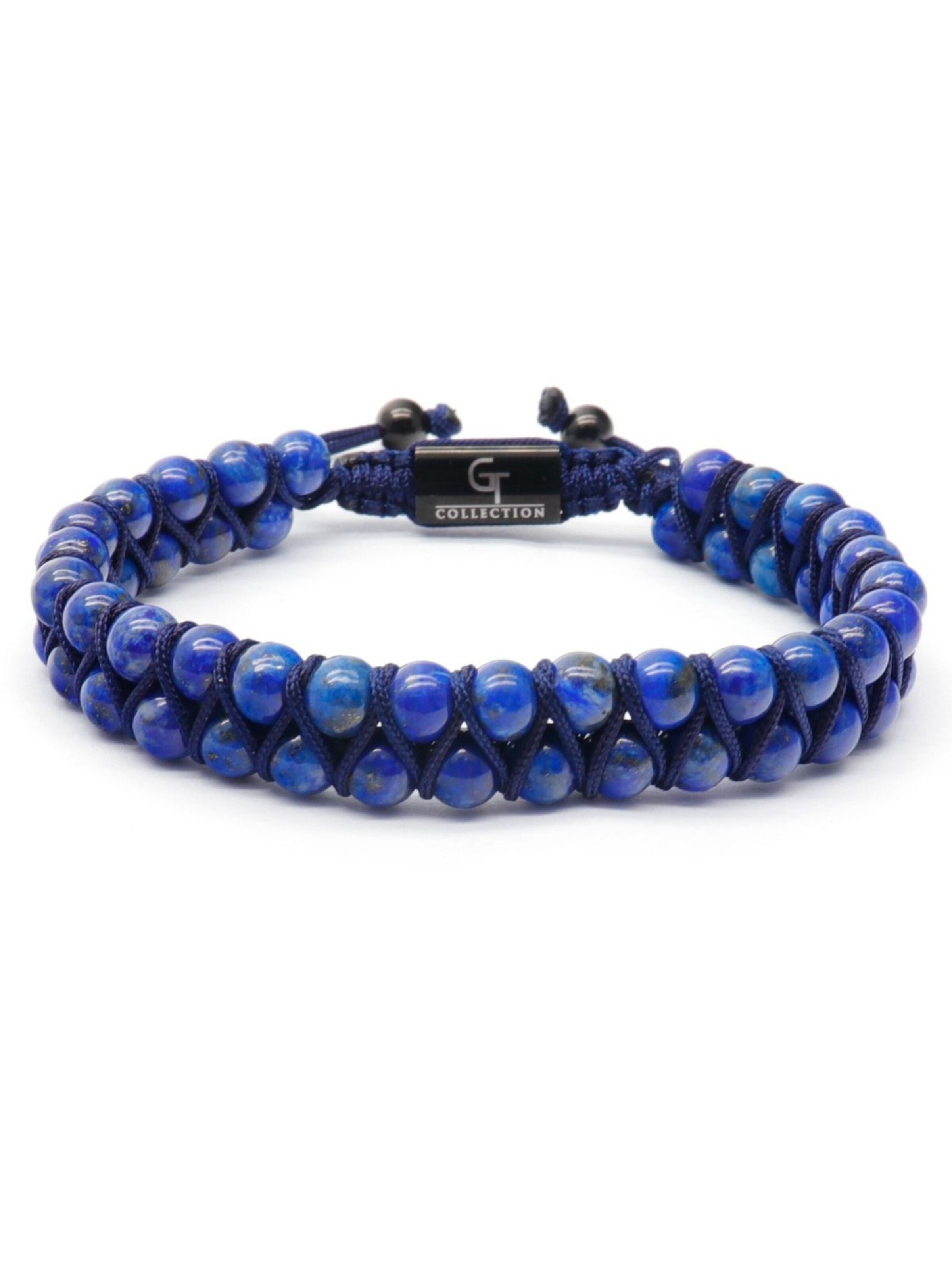 Bracelet 'Double-Bead' GT Collection en bleu : devant