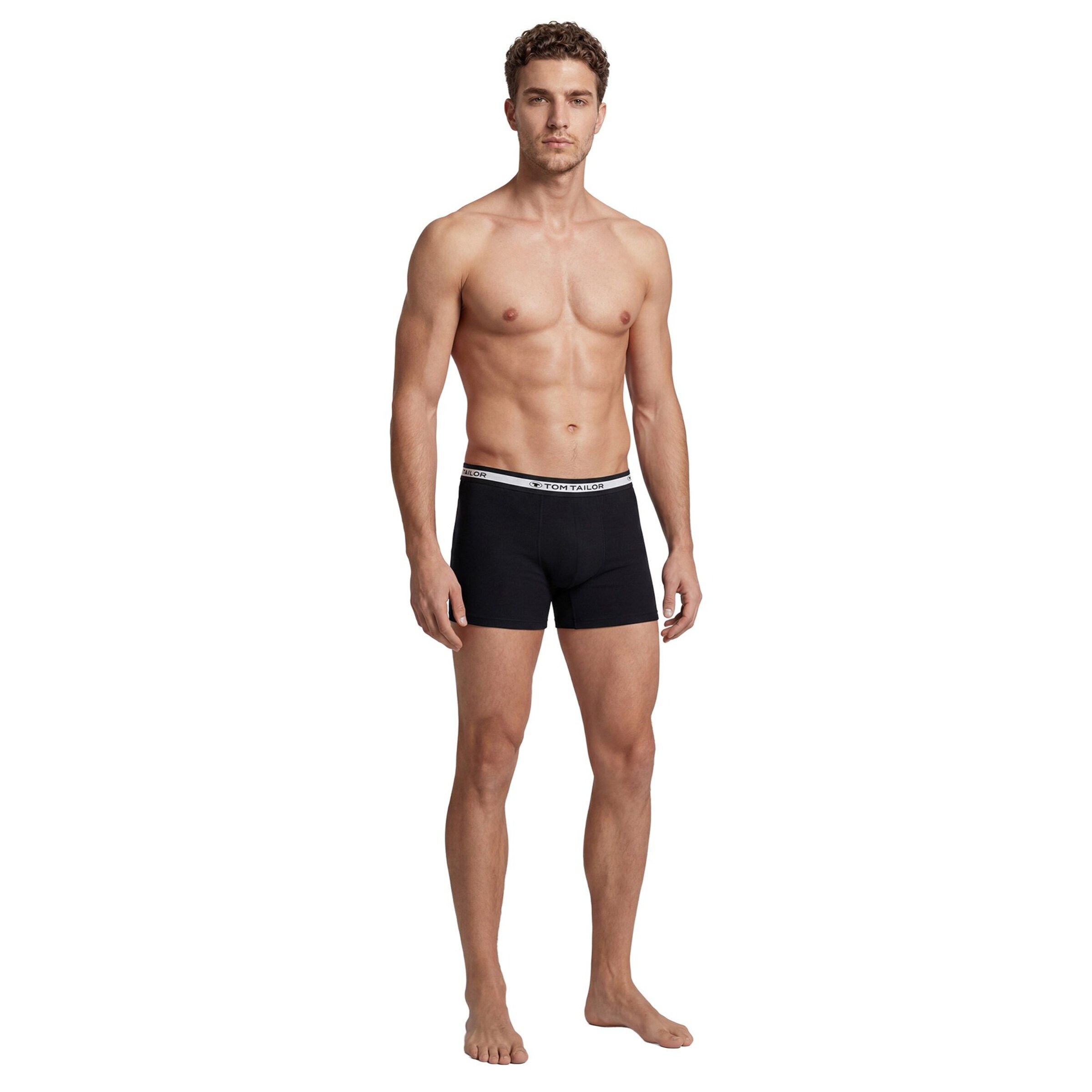 TOM TAILOR Boxer shorts in Black: front