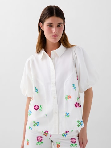 Scalpers Blouse in Wit: voorkant