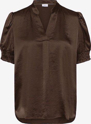 SAINT TROPEZ Bluse 'Panan' in Braun: Vorderseite