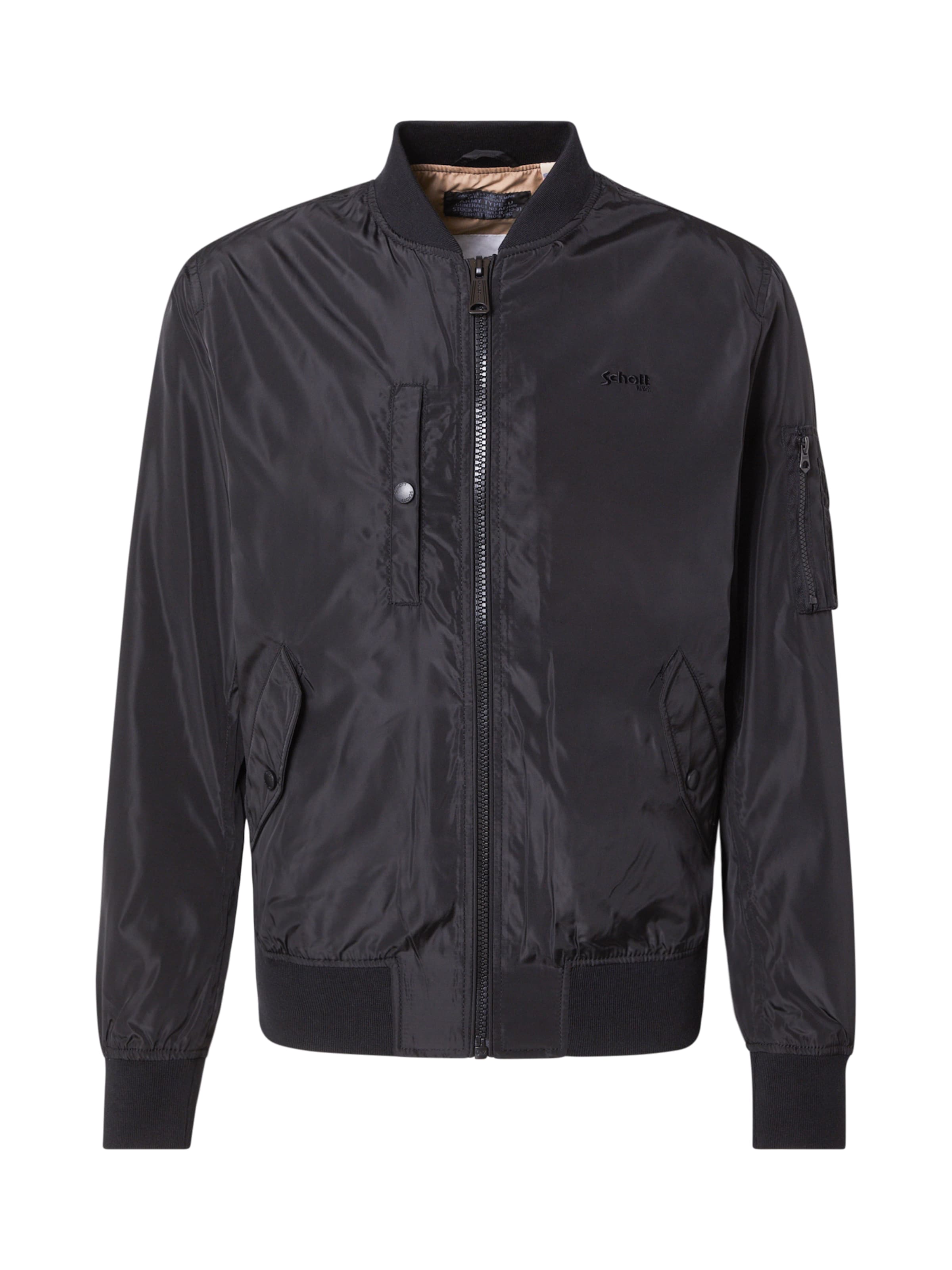 Giacca di mezza stagione di Schott NYC in nero: frontale