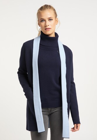 usha BLUE LABEL Knit Cardigan in Blue: front