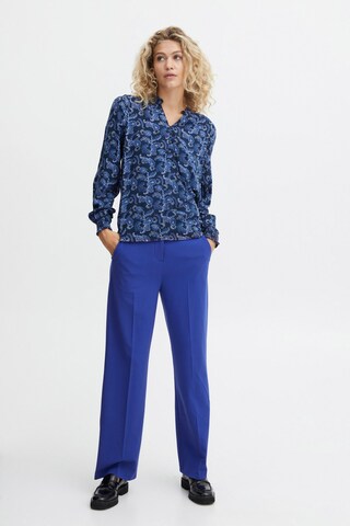 b.young Loose fit Pleated Pants 'DANTA' in Blue