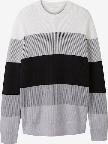 TOM TAILOR DENIM Sweater in White: front