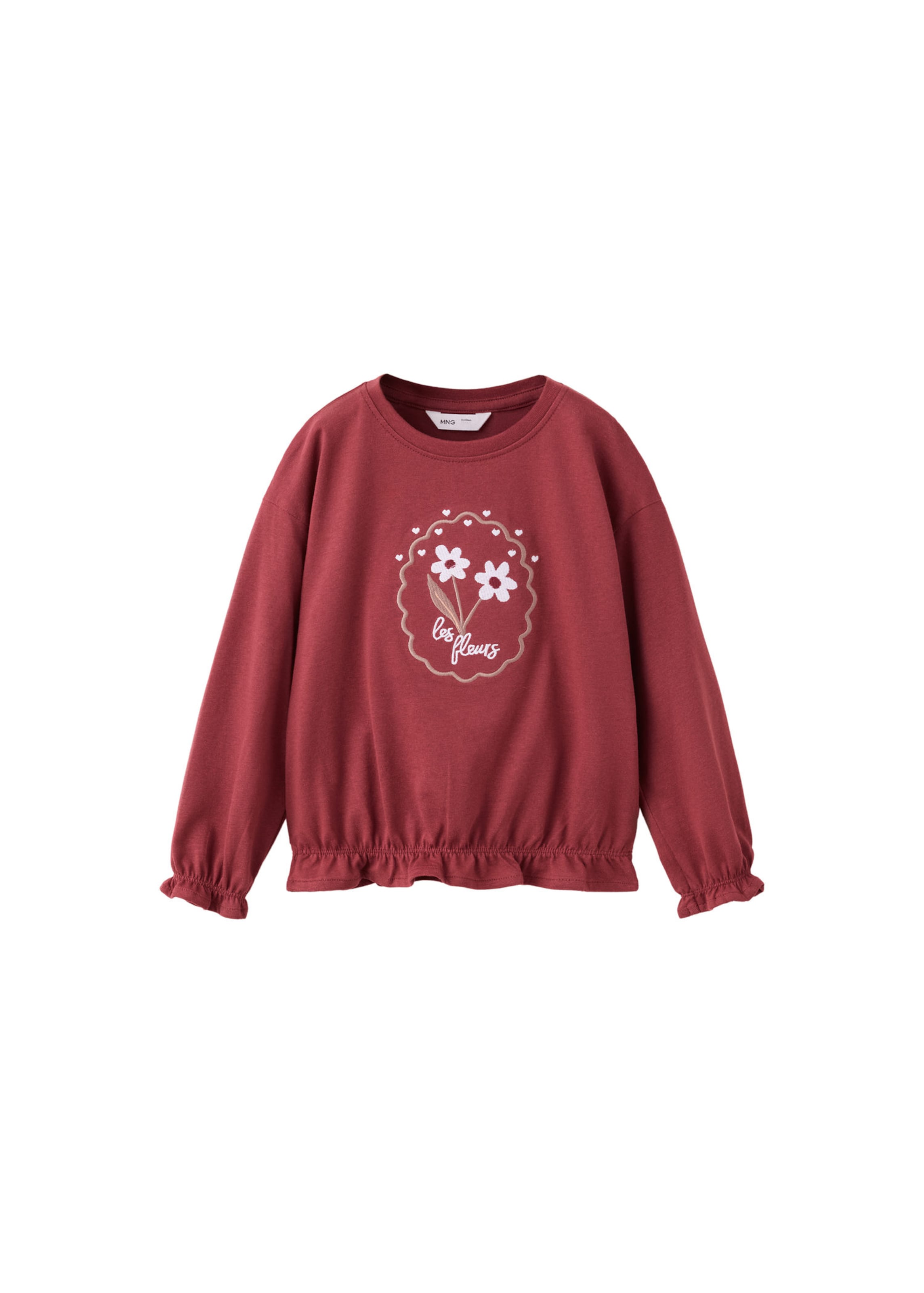 MANGO KIDS T-shirt 'PETALO' i röd: framsida