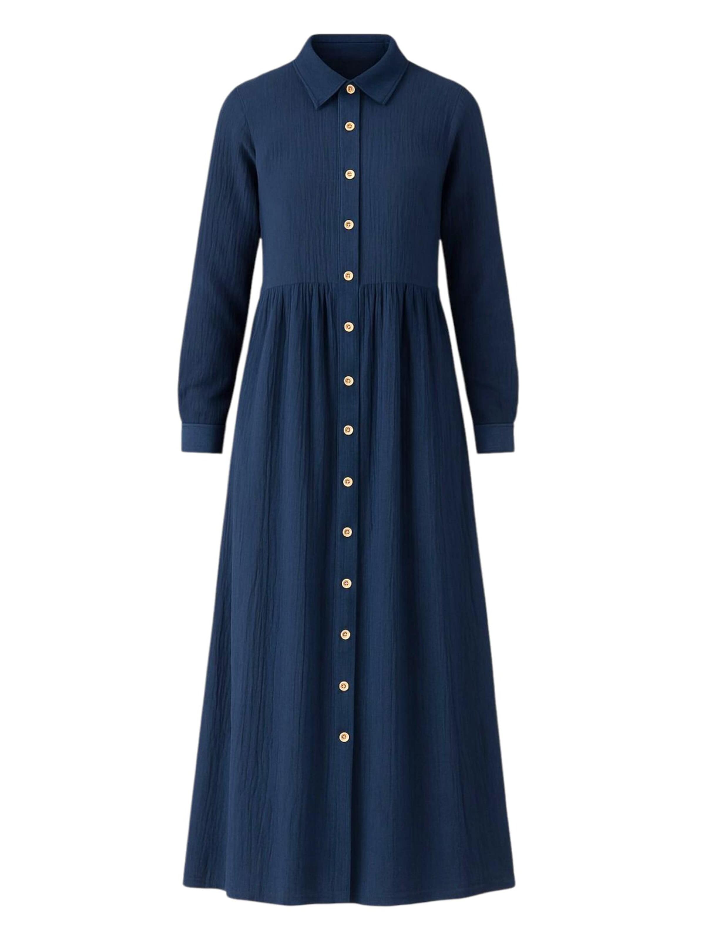 WENOR - Vestido camisero 'SABRA' en azul: frente