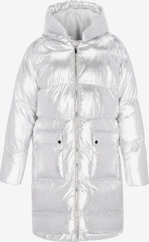 faina Płaszcz zimowy w kolorze srebrny: przód