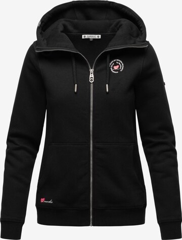 MARIKOO Zip-Up Hoodie 'Setsunaa' in Black