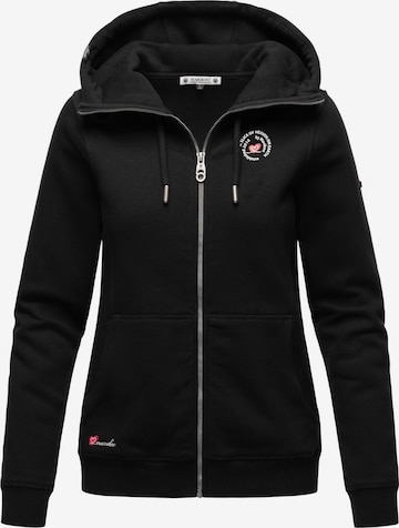 MARIKOO Zip-Up Hoodie 'Setsunaa' in Black