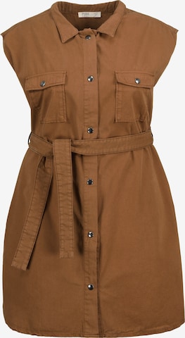 Ulla Popken Vest in Brown: front