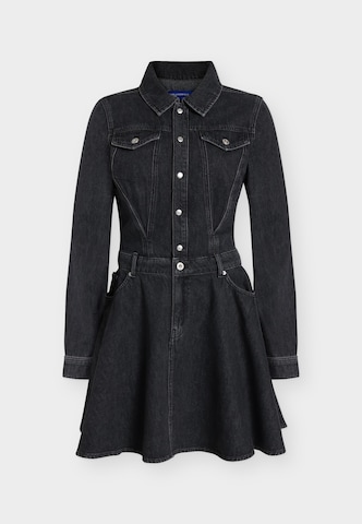 KARL LAGERFELD JEANS - Vestido camisero en negro: frente