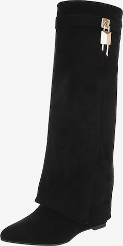 Ital-Design Stiefel in Schwarz: Vorderseite