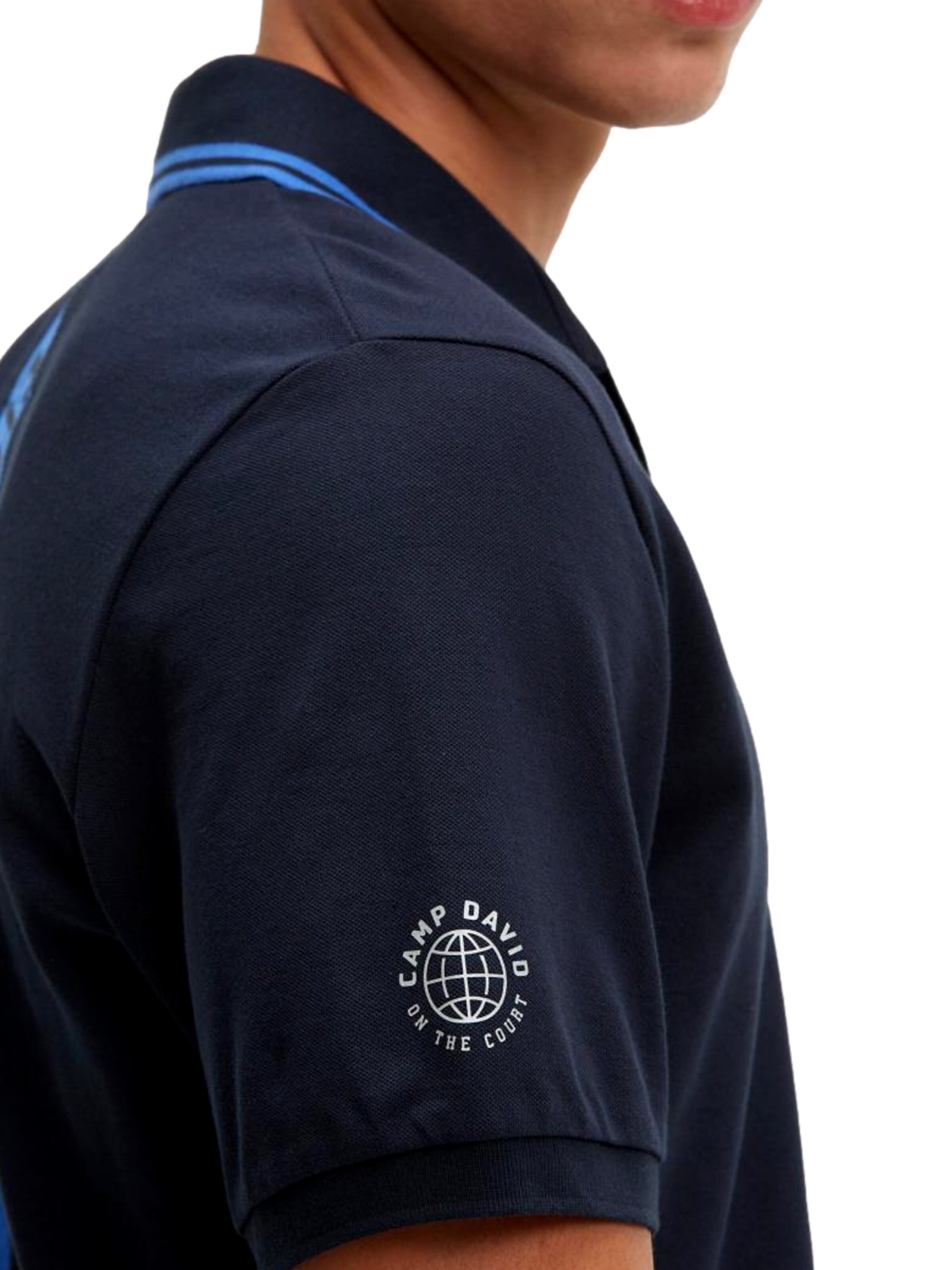CAMP DAVID Shirt 'Game.Set.Match' in Blauw