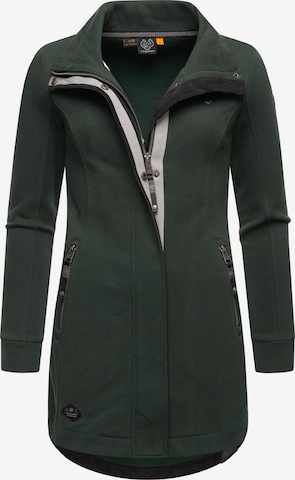 Ragwear Zip-Up Hoodie 'Letrice' in Green: front