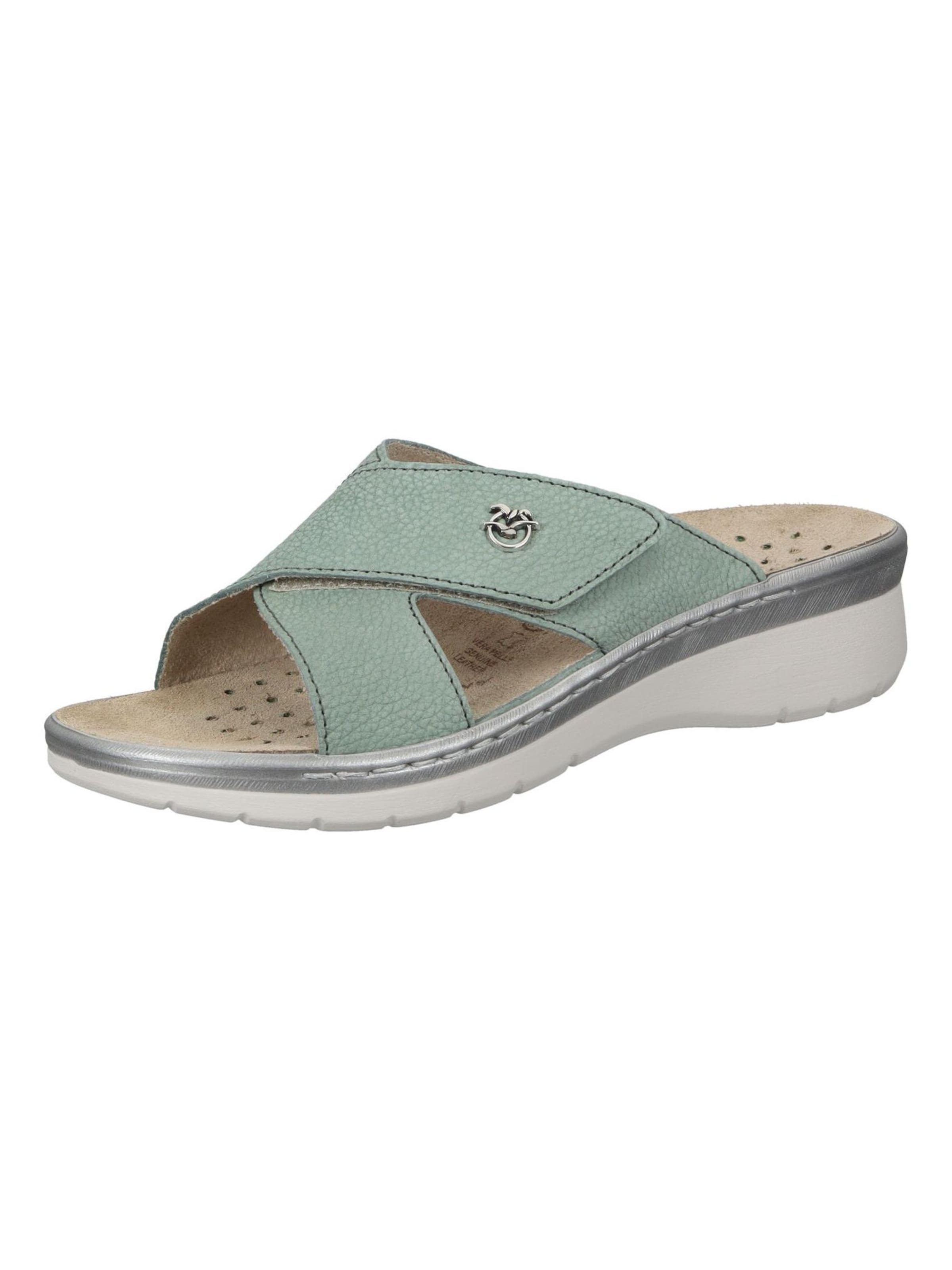 FLY FLOT Mules 'Pantoletten' in Green: front