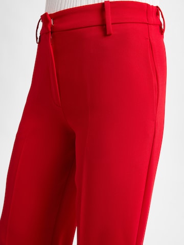 MAC Wide leg Bandplooibroek 'Camilla' in Rood