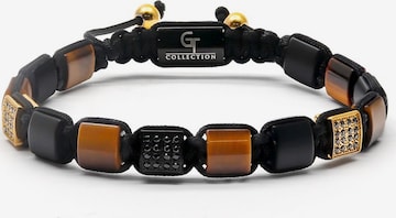 GT Collection Bracelet 'Flat-Bead' in Brown: front