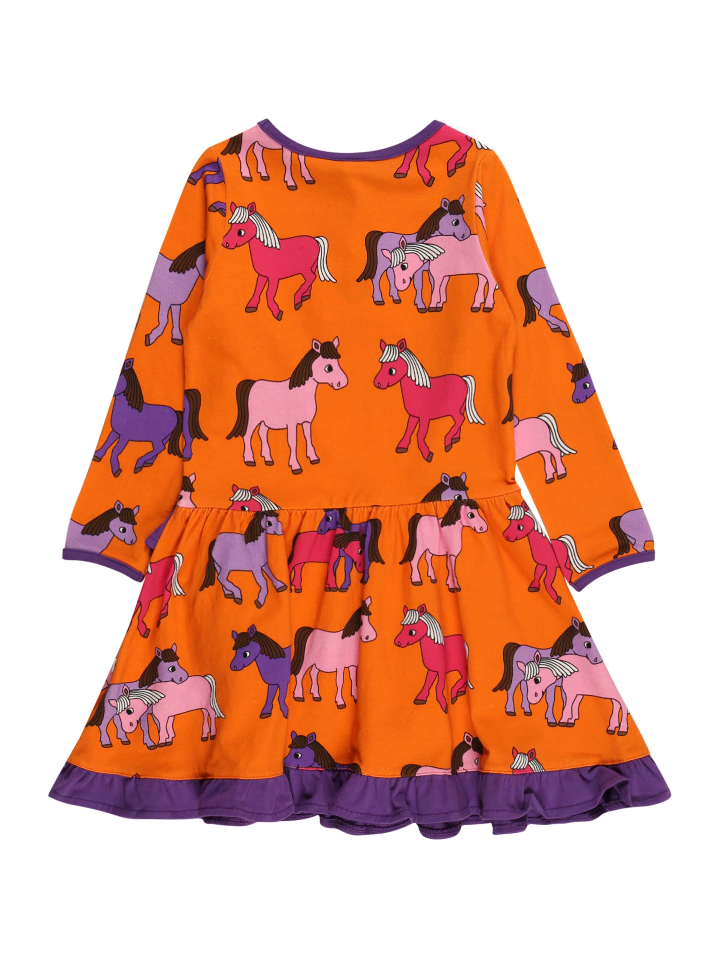 Kinder Kids (Gr. 92-140) Småfolk Kleid 'Horse' in Orange - PY36590
