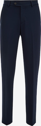 WE Fashion Slim fit Trousers with creases in Blue: front