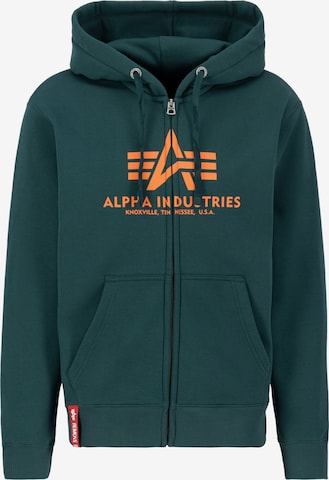 Veste de survêtement ALPHA INDUSTRIES en vert : devant
