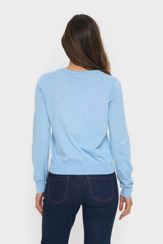 SAINT TROPEZ Knit cardigan 'Valentina' in Blue