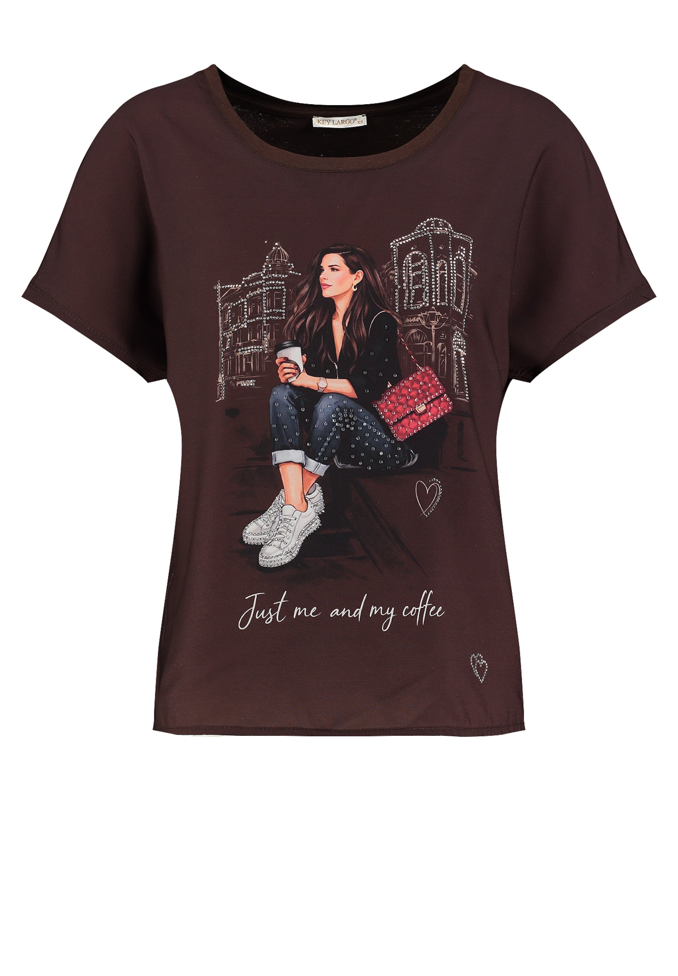 Key Largo Shirts 'BREAK' i brun: forside