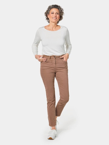 Coupe slim Jean Goldner en marron