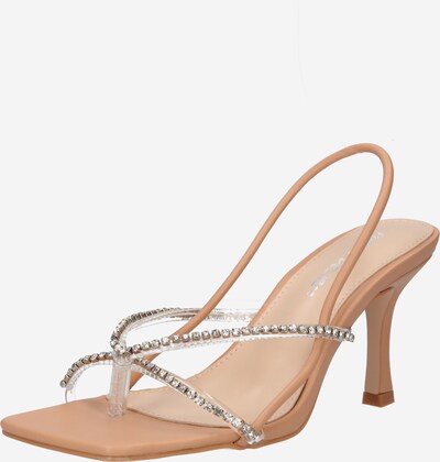 Public Desire Zehentrenner 'ANNIKA' in beige, Produktansicht