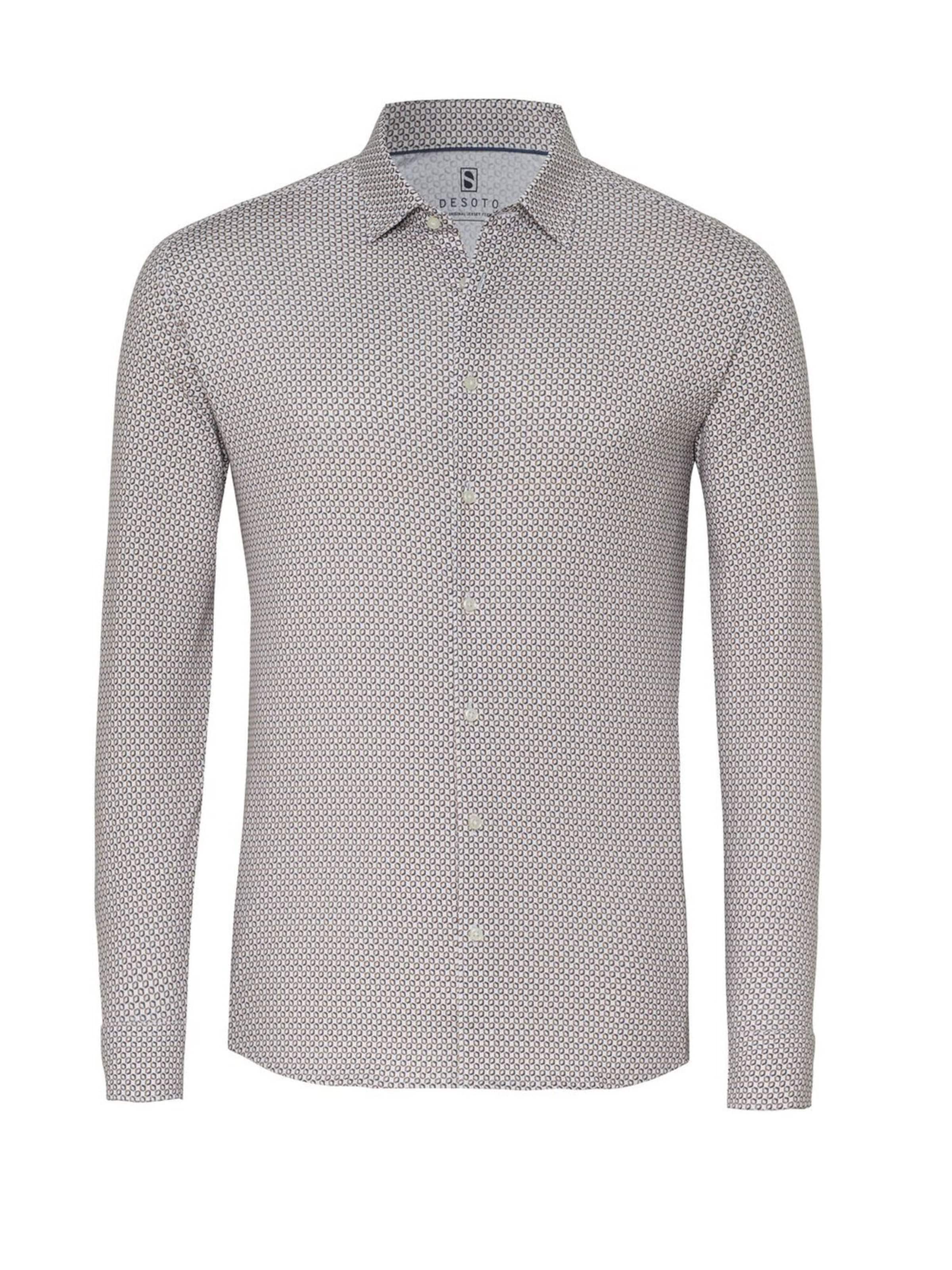 DESOTO Button Up Shirt in White: front