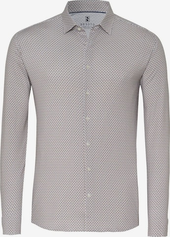 DESOTO Button Up Shirt in White: front