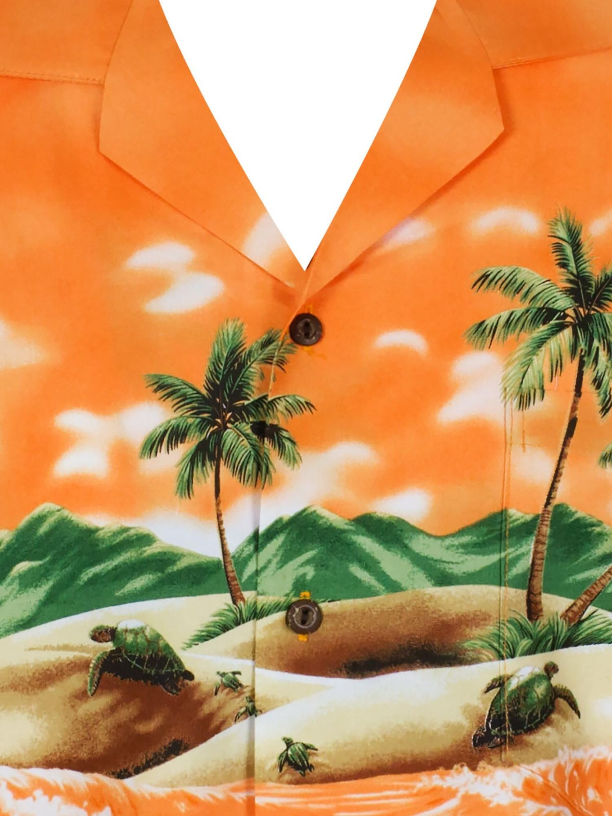 KY's Regular Fit Hemd 'Turtle OLD'‌‌‌‌‌‌‌‌‌‌ in Orange