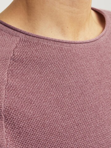 JACK & JONES Regular Fit Pullover 'Hill' i pink