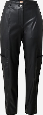 BOSS Orange - Tapered Pantalón cargo 'Tary' en negro: frente