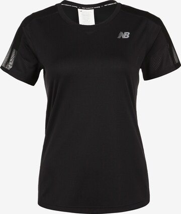 new balance Functioneel shirt 'Impact Run' in Zwart: voorkant