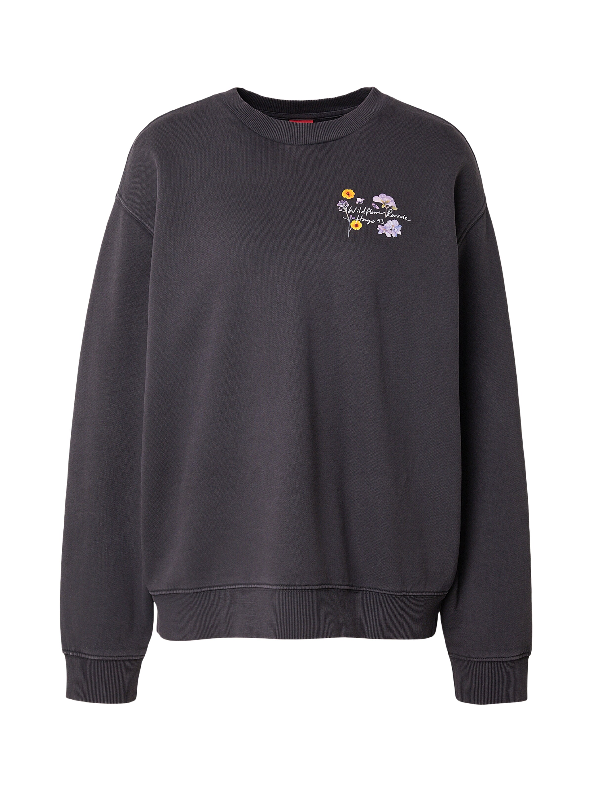HUGO Sweatshirt 'Classic' in de kleur Geel / Lavendel / Zwart / Wit, Productweergave