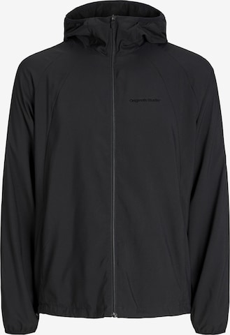 Veste mi-saison Jack & Jones Plus en noir : devant