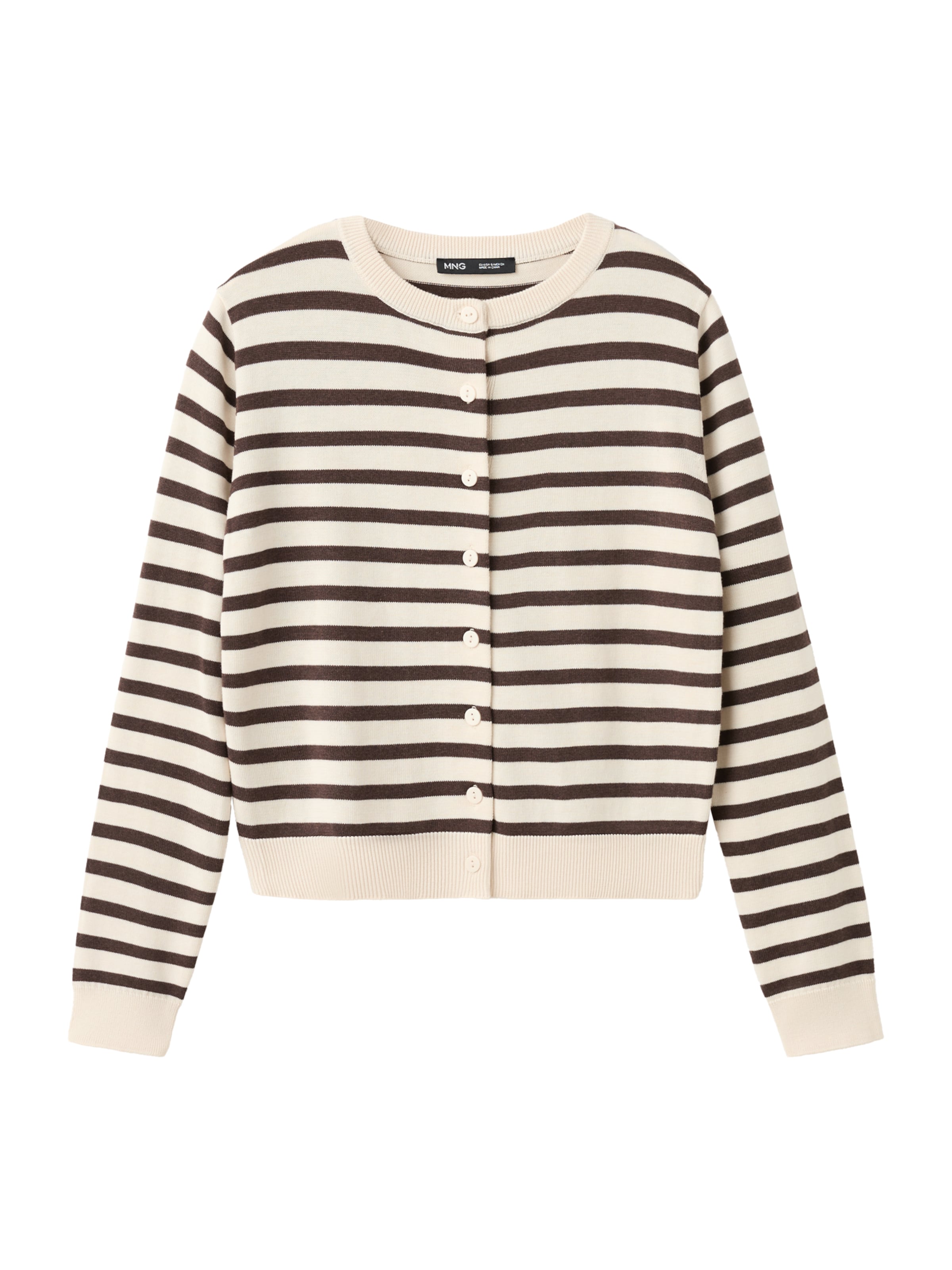 MANGO Knit cardigan 'DALTON' in Beige: front