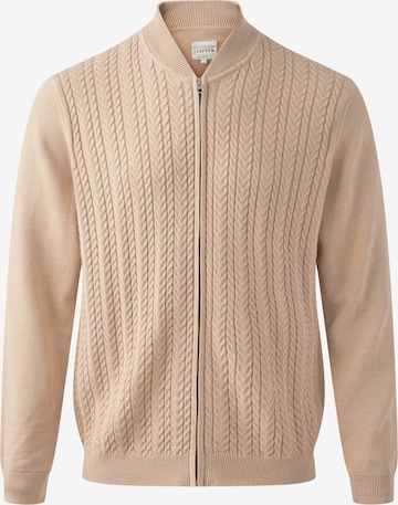 CLIPPER Knit Cardigan 'Tokyo' in Beige: front