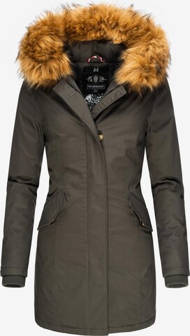 MARIKOO Winter Parka 'Karmaa' in Grey: front